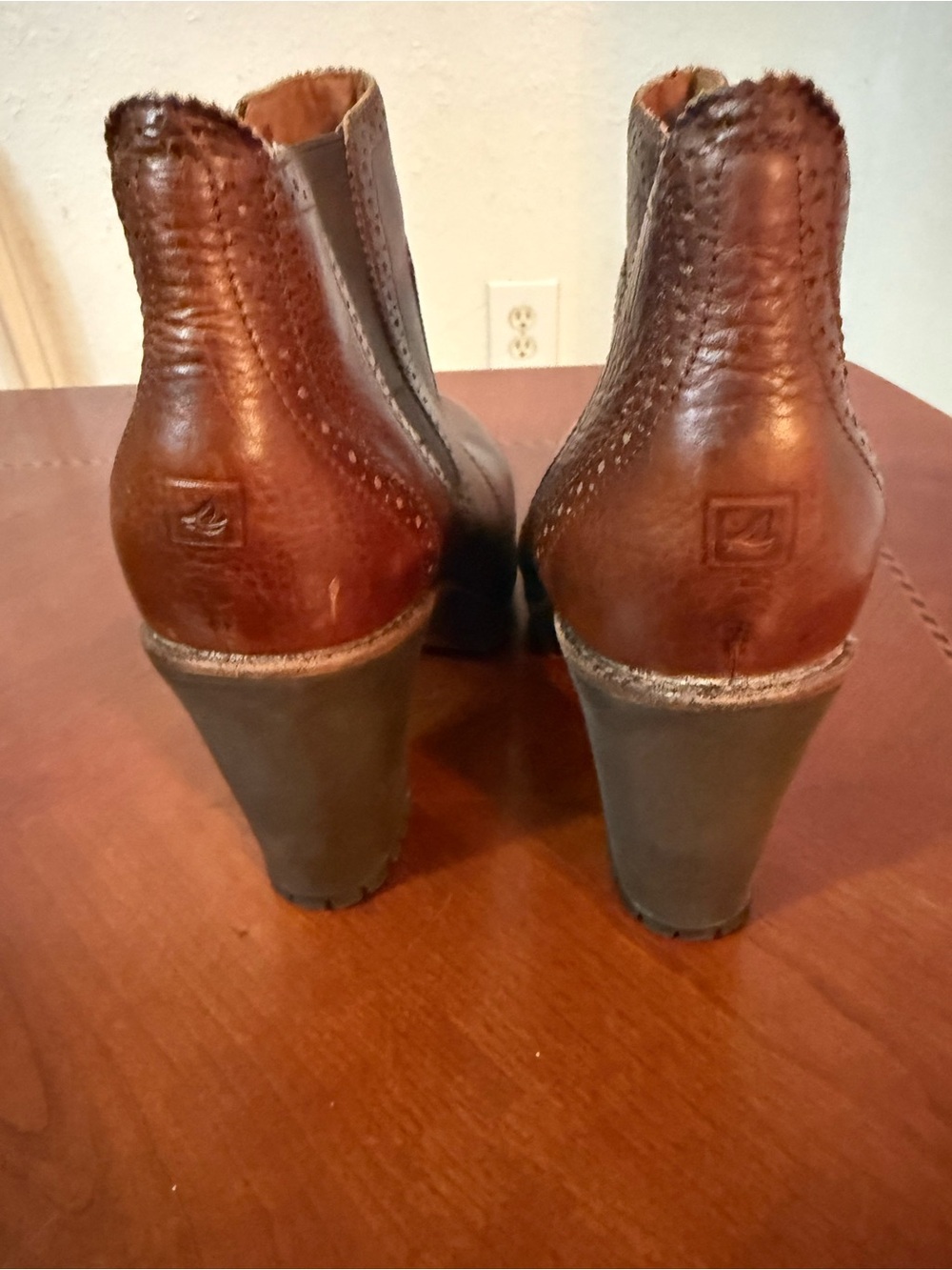 Women’s Brown Leather Chelsea Ankle Boots - Picture 4 of 6